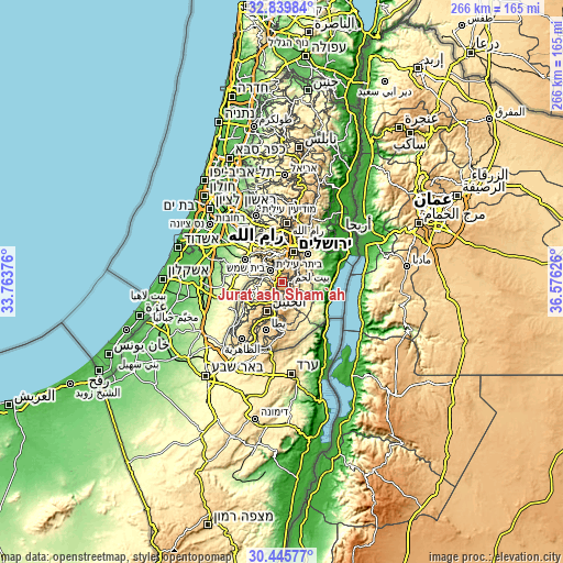 Topographic map of Jūrat ash Sham‘ah
