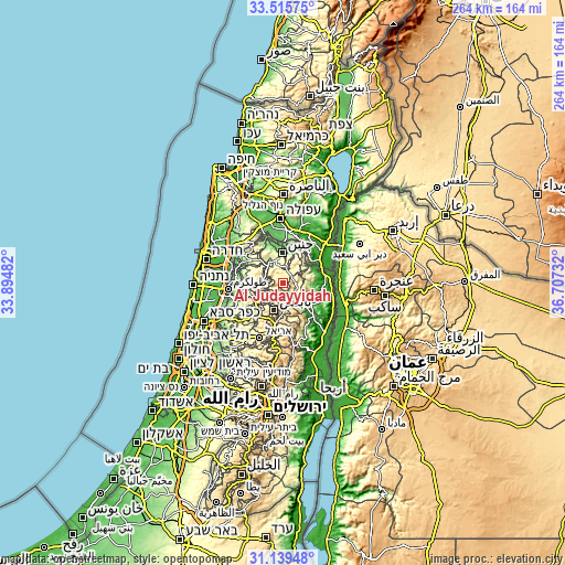Topographic map of Al Judayyidah