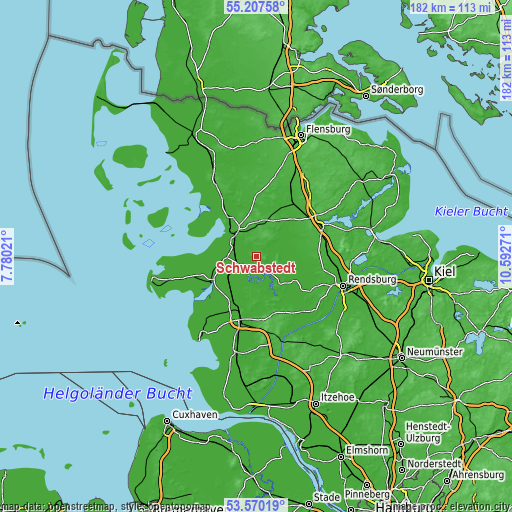 Topographic map of Schwabstedt