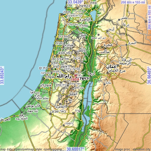 Topographic map of Jaba‘