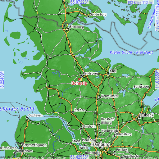 Topographic map of Schülp