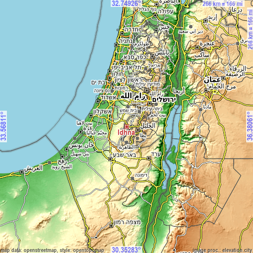 Topographic map of Idhnā
