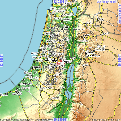 Topographic map of Ḩizmā