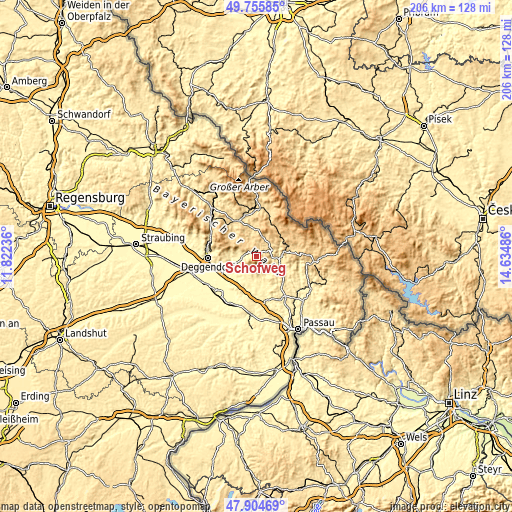 Topographic map of Schöfweg