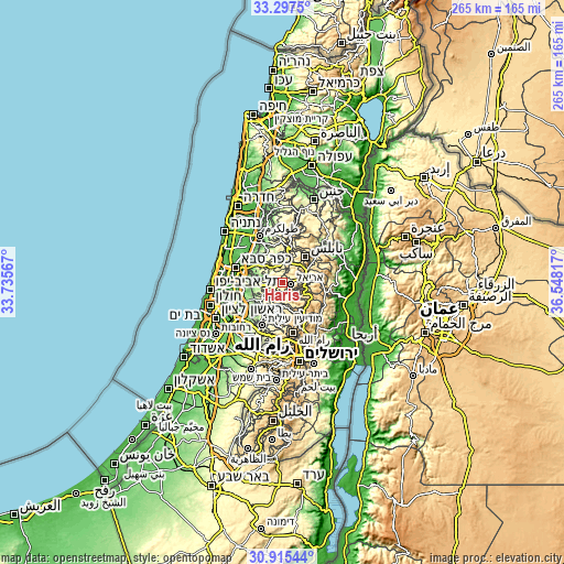 Topographic map of Ḩāris