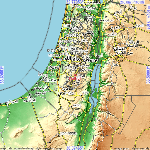 Topographic map of Ḩalḩūl