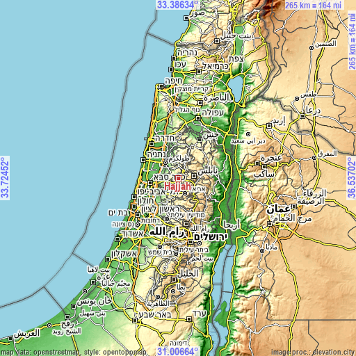 Topographic map of Ḩajjah