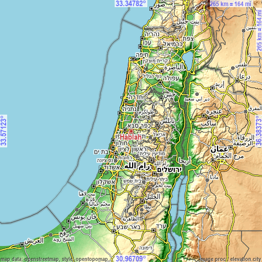 Topographic map of Ḩablah