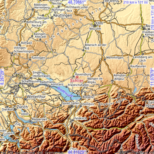 Topographic map of Schlier