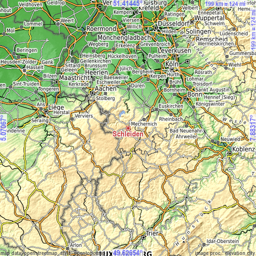 Topographic map of Schleiden