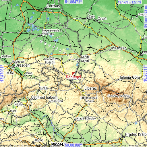 Topographic map of Schlegel