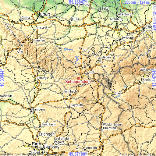 Topographic map of Schauenstein