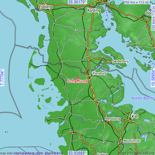 Topographic map of Schafflund