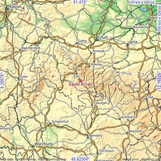 Topographic map of Sankt Kilian