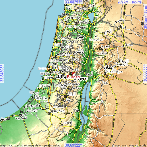 Topographic map of Burqah