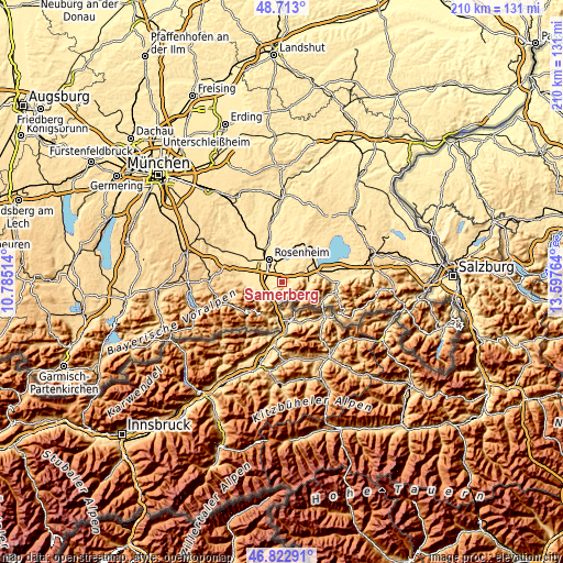 Topographic map of Samerberg