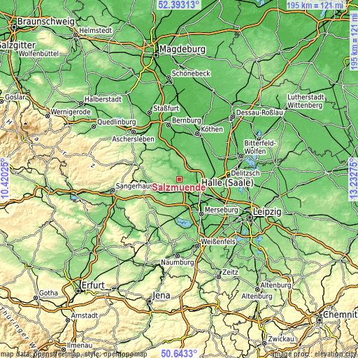 Topographic map of Salzmünde