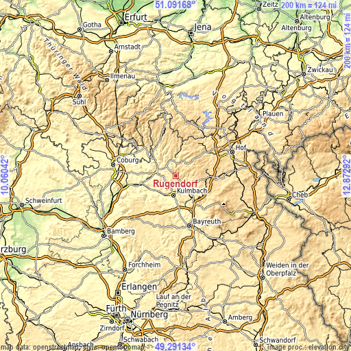 Topographic map of Rugendorf