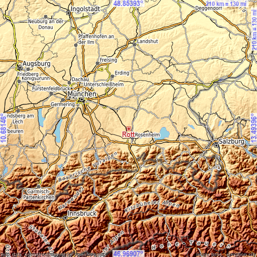 Topographic map of Rott