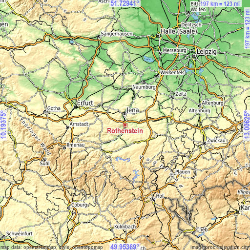 Topographic map of Rothenstein