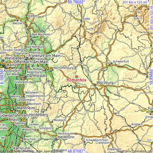 Topographic map of Rothenfels