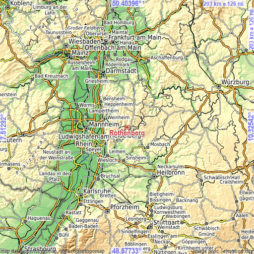 Topographic map of Rothenberg