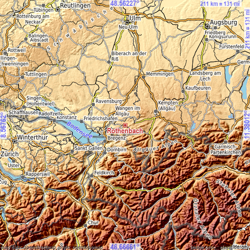 Topographic map of Röthenbach