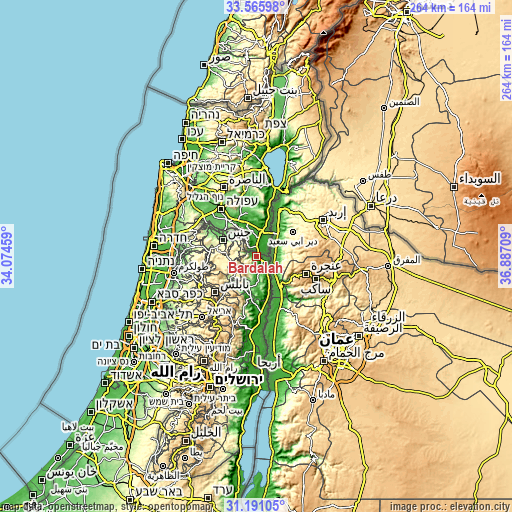 Topographic map of Bardalah
