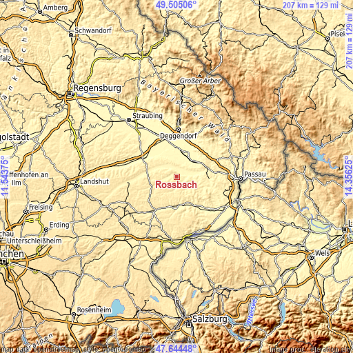 Topographic map of Rossbach