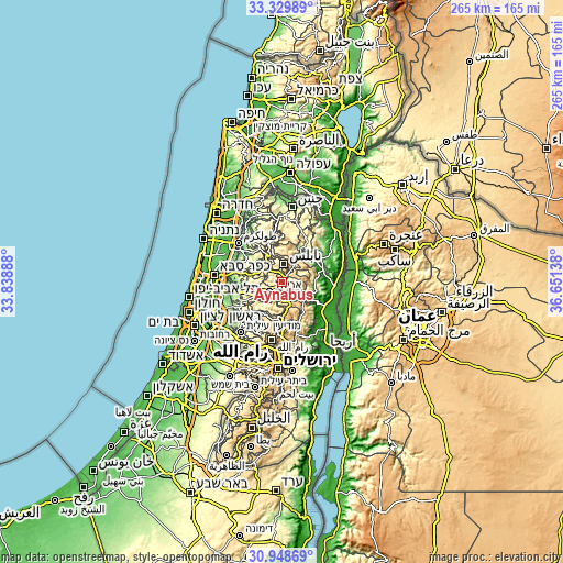 Topographic map of ‘Aynabūs