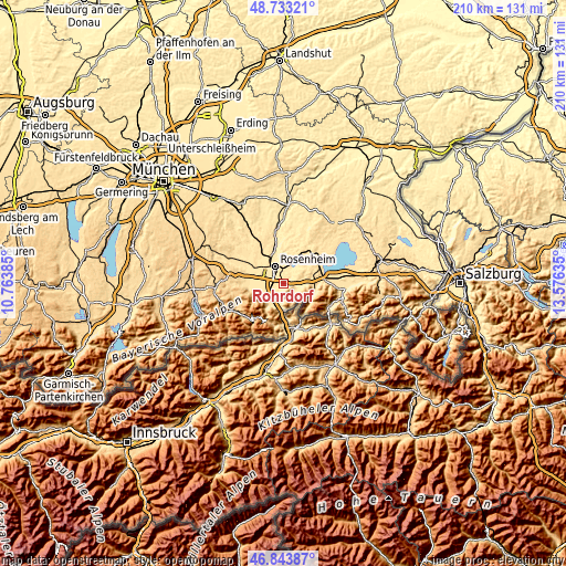 Topographic map of Rohrdorf