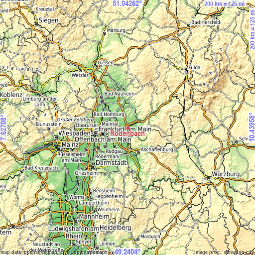 Topographic map of Rodenbach