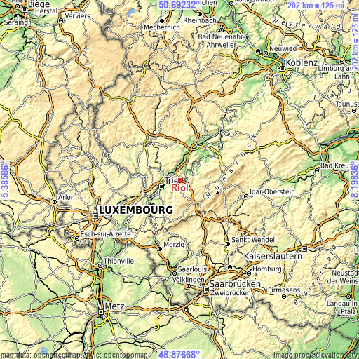 Topographic map of Riol