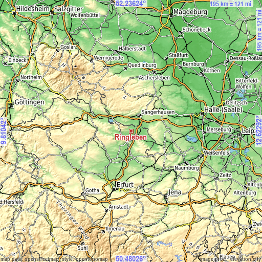 Topographic map of Ringleben