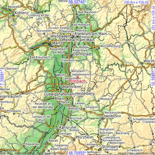 Topographic map of Rimbach