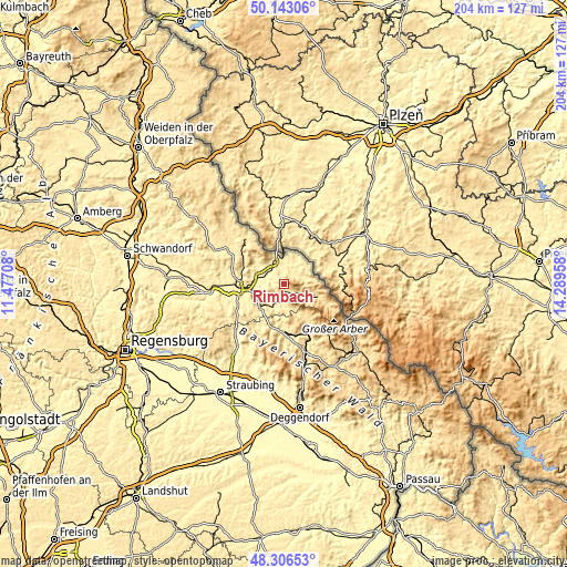 Topographic map of Rimbach