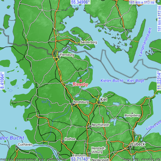 Topographic map of Rieseby