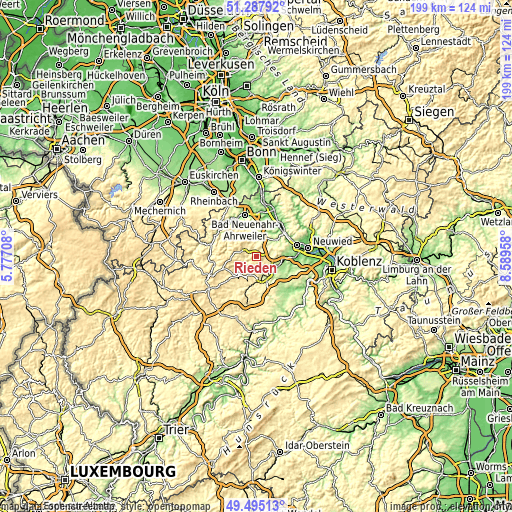 Topographic map of Rieden