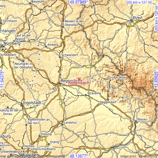 Topographic map of Rettenbach