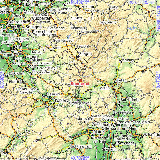 Topographic map of Rennerod