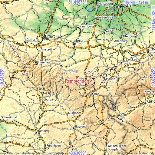 Topographic map of Remptendorf