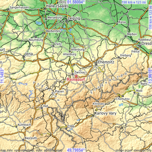Topographic map of Reinsdorf