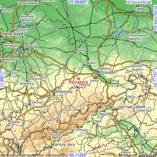 Topographic map of Reinsberg