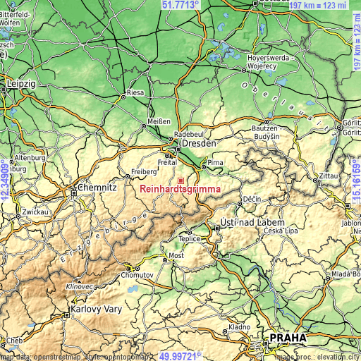 Topographic map of Reinhardtsgrimma