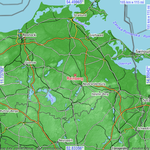 Topographic map of Reinberg