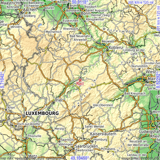 Topographic map of Reil