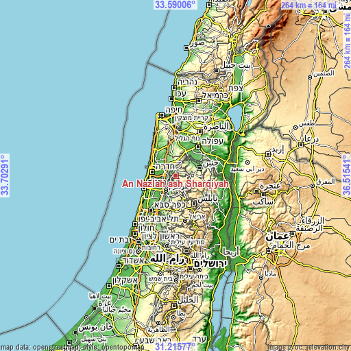 Topographic map of An Nazlah ash Sharqīyah