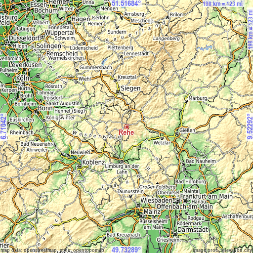 Topographic map of Rehe