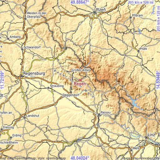 Topographic map of Regen