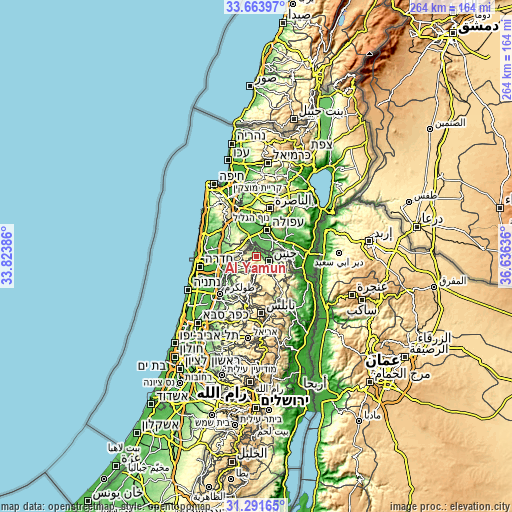 Topographic map of Al Yāmūn